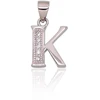 Diamond Sky Jewelry Sidabrinis raidės pakabukas su cirkoniais „K“