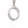 Diamond Sky Jewelry Sidabrinis raidės pakabukas su cirkoniais „O II“