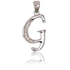 Diamond Sky Jewelry Sidabrinis raidės pakabukas su cirkoniais „G II“