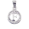Diamond Sky Jewelry Sidabrinis raidės pakabukas su cirkoniais „F“