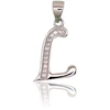 Diamond Sky Jewelry Sidabrinis raidės pakabukas su cirkoniais „L“