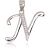 Diamond Sky Jewelry Sidabrinis raidės pakabukas su cirkoniais „N II“