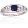 Diamond Sky Jewelry Sidabrinis žiedas su cirkoniais ir safyrais „Aida“