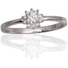 Diamond Sky Jewelry Sidabrinis žiedas su cirkoniais „Širdys ir Strėlės III“
