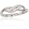 Diamond Sky Jewelry Sidabrinis žiedas su cirkoniais „Crystal Wave“