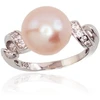 Diamond Sky Jewelry Sidabrinis žiedas su cirkoniais ir perlais „Dawn Pearl“