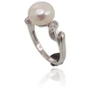 Diamond Sky Jewelry Sidabrinis žiedas su cirkoniais ir perlais „Dawn Pearl II“