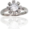 Diamond Sky Jewelry Sidabrinis žiedas su cirkoniais „Širdys ir Strėlės V“