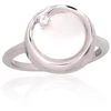 Diamond Sky Jewelry Sidabrinis žiedas su cirkoniais ir perlamutru „Falling Star“