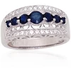 Diamond Sky Jewelry Sidabrinis žiedas su cirkoniais ir safyrais „Sultan“