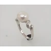 Diamond Sky Jewelry Sidabrinis žiedas su cirkoniais ir perlais „Dawn Pearl II“