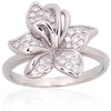 Diamond Sky Jewelry Sidabrinis žiedas su cirkoniais „Flower II“