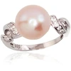 Diamond Sky Jewelry Sidabrinis žiedas su cirkoniais ir perlais „Dawn Pearl“