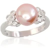 Diamond Sky Jewelry Sidabrinis žiedas su cirkoniais ir perlais „Dawn Pearl III“