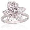 Diamond Sky Jewelry Sidabrinis žiedas su cirkoniais „Flower II“