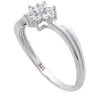 Diamond Sky Jewelry Sidabrinis žiedas su cirkoniais „Akmeninė Gėlė V“