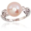 Diamond Sky Jewelry Sidabrinis žiedas su cirkoniais ir perlais „Dawn Pearl“