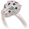 Diamond Sky Jewelry Sidabrinis žiedas su cirkoniais ir emaliu „Leopard“
