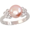 Diamond Sky Jewelry Sidabrinis žiedas su cirkoniais ir perlais „Dawn Pearl III“