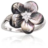 Diamond Sky Jewelry Sidabrinis žiedas su cirkoniais ir perlamutru „Nightshade“