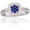 Diamond Sky Jewelry Sidabrinis žiedas su cirkoniais „Akmeninė Gėlė II“