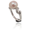 Diamond Sky Jewelry Sidabrinis žiedas su cirkoniais ir perlais „Dawn Pearl“
