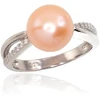 Diamond Sky Jewelry Sidabrinis žiedas su cirkoniais ir perlais „Sunrise Pearl“