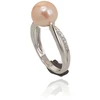 Diamond Sky Jewelry Sidabrinis žiedas su cirkoniais ir perlais „Sunrise Pearl“