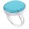Diamond Sky Jewelry Sidabrinis žiedas su turkiu „Turquoise Moon“