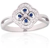 Diamond Sky Jewelry Sidabrinis žiedas su cirkoniais „Akmeninė Gėlė III“