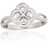 Diamond Sky Jewelry Sidabrinis žiedas su cirkoniais „Akmeninė Gėlė IV“
