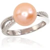 Diamond Sky Jewelry Sidabrinis žiedas su cirkoniais ir perlais „Sunrise Pearl“