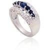 Diamond Sky Jewelry Sidabrinis žiedas su cirkoniais ir safyrais „Sultan“