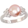 Diamond Sky Jewelry Sidabrinis žiedas su cirkoniais ir perlais „Dawn Pearl III“
