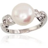 Diamond Sky Jewelry Sidabrinis žiedas su cirkoniais ir perlais „Dawn Pearl II“
