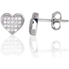 Diamond Sky Jewelry Vaikiški sidabriniai auskarai su cirkoniais „Two Hearts V“