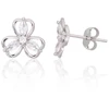 Diamond Sky Jewelry Vaikiški sidabriniai auskarai-vinukai su cirkoniais „Auksinė Gėlė VII“