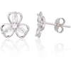 Diamond Sky Jewelry Vaikiški sidabriniai auskarai-vinukai su cirkoniais „Auksinė Gėlė VII“