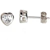 Diamond Sky Jewelry Vaikiški sidabriniai auskarai-vinukai su cirkoniais „Two Hearts“