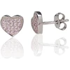 Diamond Sky Jewelry Vaikiški sidabriniai auskarai su cirkoniais „Two Hearts IV“