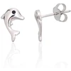 Diamond Sky Jewelry Vaikiški sidabriniai auskarai su cirkoniais „Dolphins V“