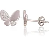 Diamond Sky Jewelry Vaikiški sidabriniai auskarai-vinukai su cirkoniais „Butterflies“