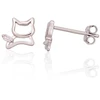 Diamond Sky Jewelry Vaikiški sidabriniai auskarai su cirkoniais „Kitties“