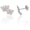 Diamond Sky Jewelry Vaikiški sidabriniai auskarai-vinukai su cirkoniais „Butterfly Waltz II“