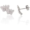 Diamond Sky Jewelry Vaikiški sidabriniai auskarai-vinukai su cirkoniais „Butterfly Waltz II“