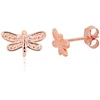 Diamond Sky Jewelry Vaikiški sidabriniai auskarai-vinukai „Dragonfly IV“