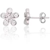 Diamond Sky Jewelry Vaikiški sidabriniai auskarai-vinukai su cirkoniais „Auksinė Gėlė VIII“