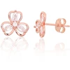 Diamond Sky Jewelry Vaikiški sidabriniai auskarai-vinukai su cirkoniais „Auksinė Gėlė V“