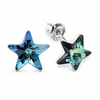 Diamond Sky Jewelry Vaikiški sidabriniai auskarai moterims DiamondSky „Žvaigždutė (Bermuda Mėlyna)„ su Swarovski kristalais