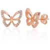 Diamond Sky Jewelry Vaikiški sidabriniai auskarai su cirkoniais „Celestial Butterflies III“